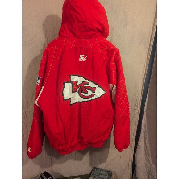 VTG Starter Pro Line Chiefs Puffer Jacket SZ XL - Picture 3 of 5